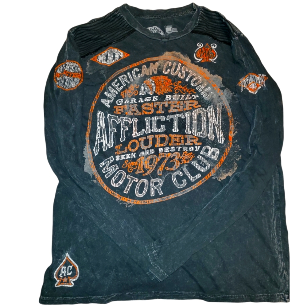 Men's long sleeve affliction shirt